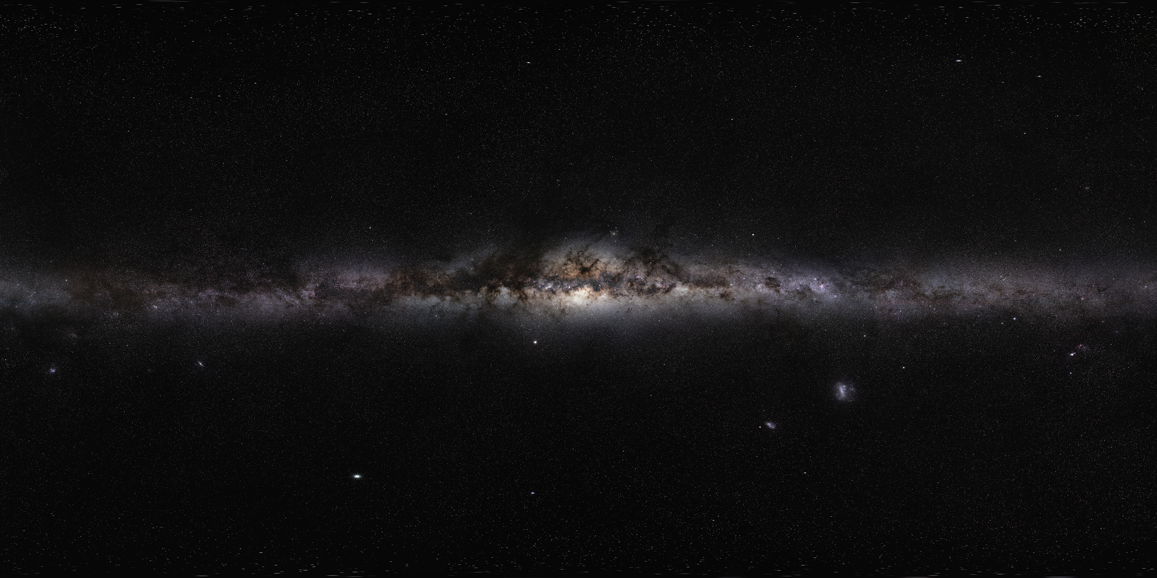 从地球拍摄的银河全天全景,ESO/S. Brunier